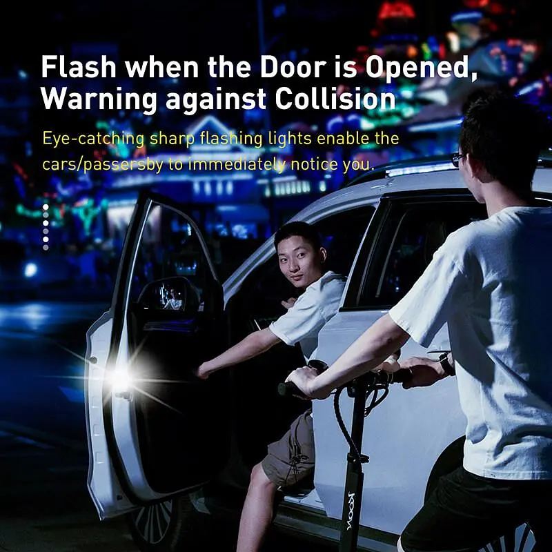 Індукційна LED-підсвітка дверей авто BASEUS Door open warning light (2pcs/pack) (CRFZD-01) - фото 7