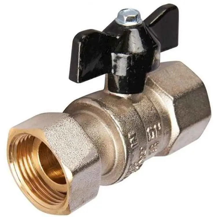 Кран кульовий RAFTEC 3/4" з накид. гайкою ЗВ, DN20, PRBM2, метелик, BLACK