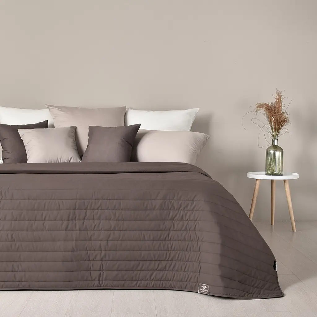 Двостороннє покривало Ideia Стиль Люкс, шоколадний та бежевий, 240х220 см (8-13499) - фото 6