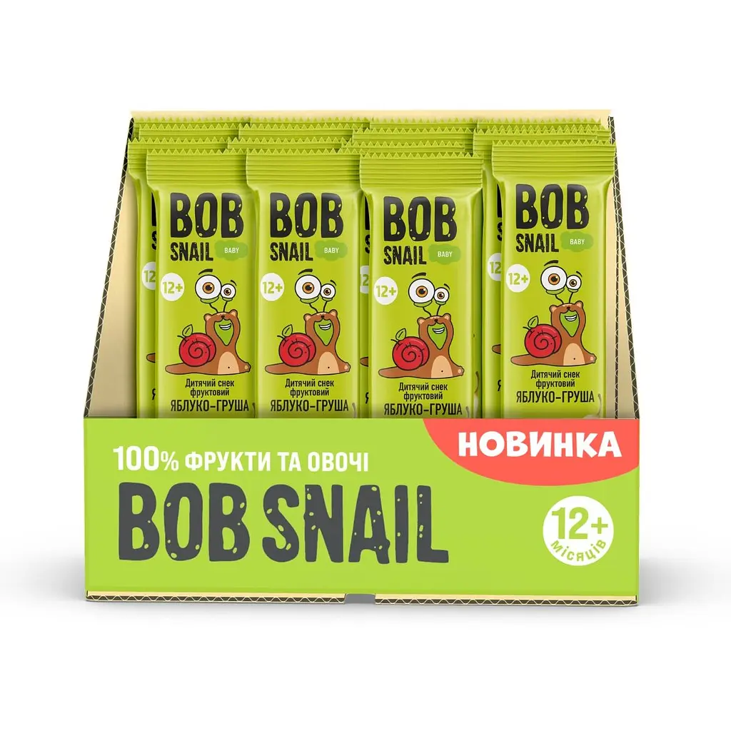Дитячий снек  Bob Snail Яблуко-Груша 17 г - фото 3