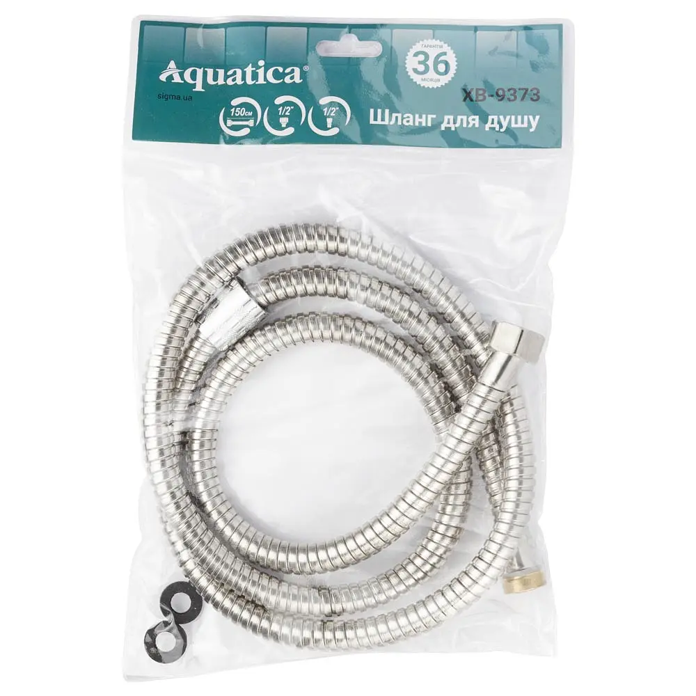 Шланг для ручного душу Aquatica 1/2" SS з підшипником 150 см (9792041) - фото 2