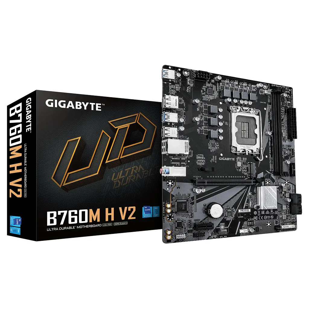 Gigabyte Материнська плата B760M H V2 s1700 B760 2xDDR4 M.2 HDMI DP mATX - фото 4
