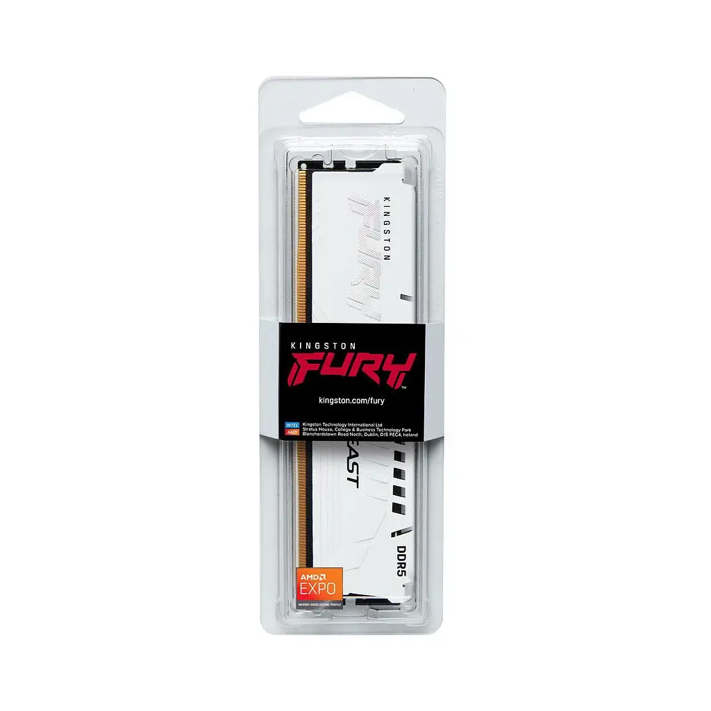Модуль пам'яті для комп'ютера DDR5 32GB 6000 MHz Beast EXPO White Kingston Fury (ex.HyperX) (KF560C36BWE-32) - фото 4