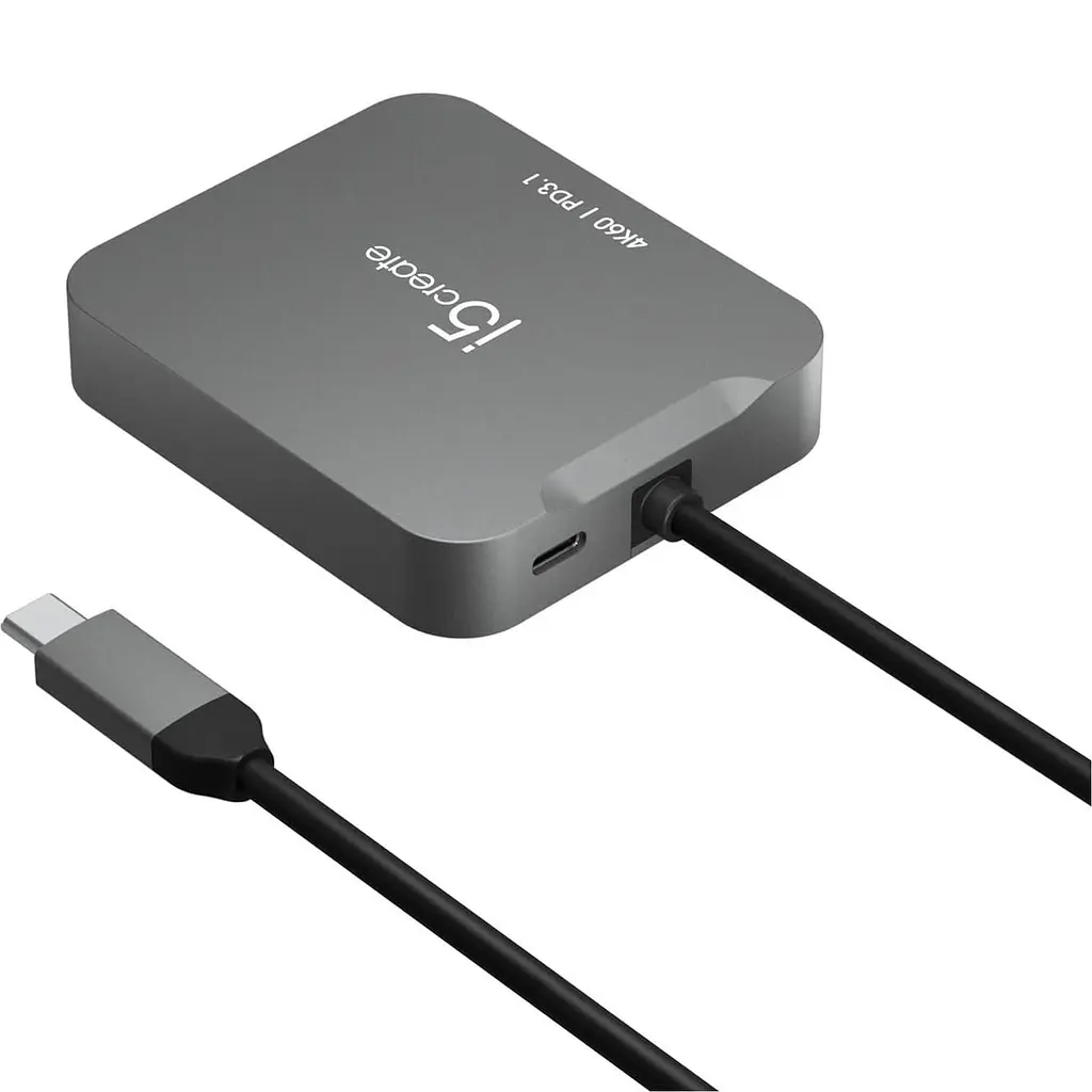 Багатопортовий мультиадаптер J5create JCD3191-N, USB Type-C 5-в-1 білий - фото 2