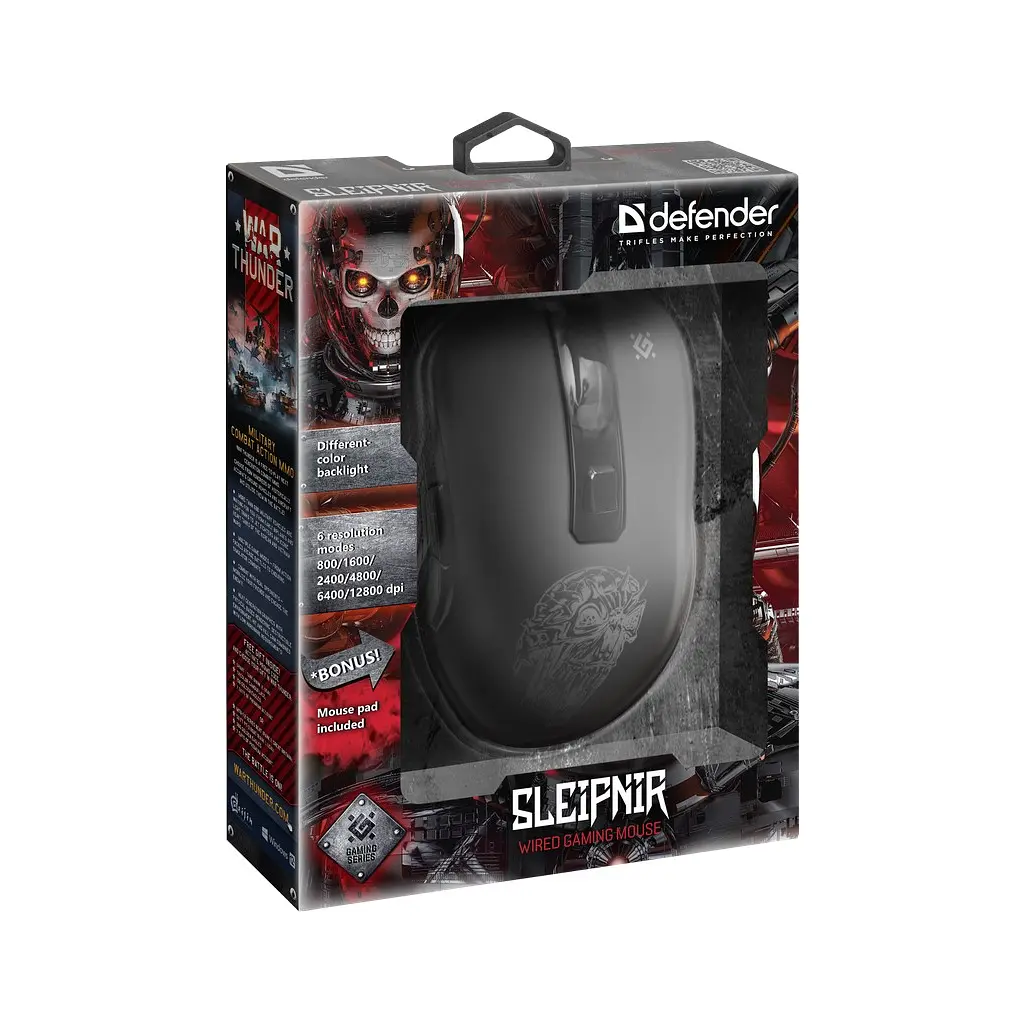 Мишка Defender Sleipnir GM-927 USB Black+ Килимок (52927) - фото 7