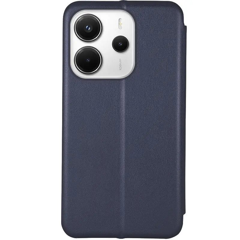 Шкіряний чохол-книжка Classy для Xiaomi Redmi Note 14 4G (Europe version) Темно-синій - фото 2