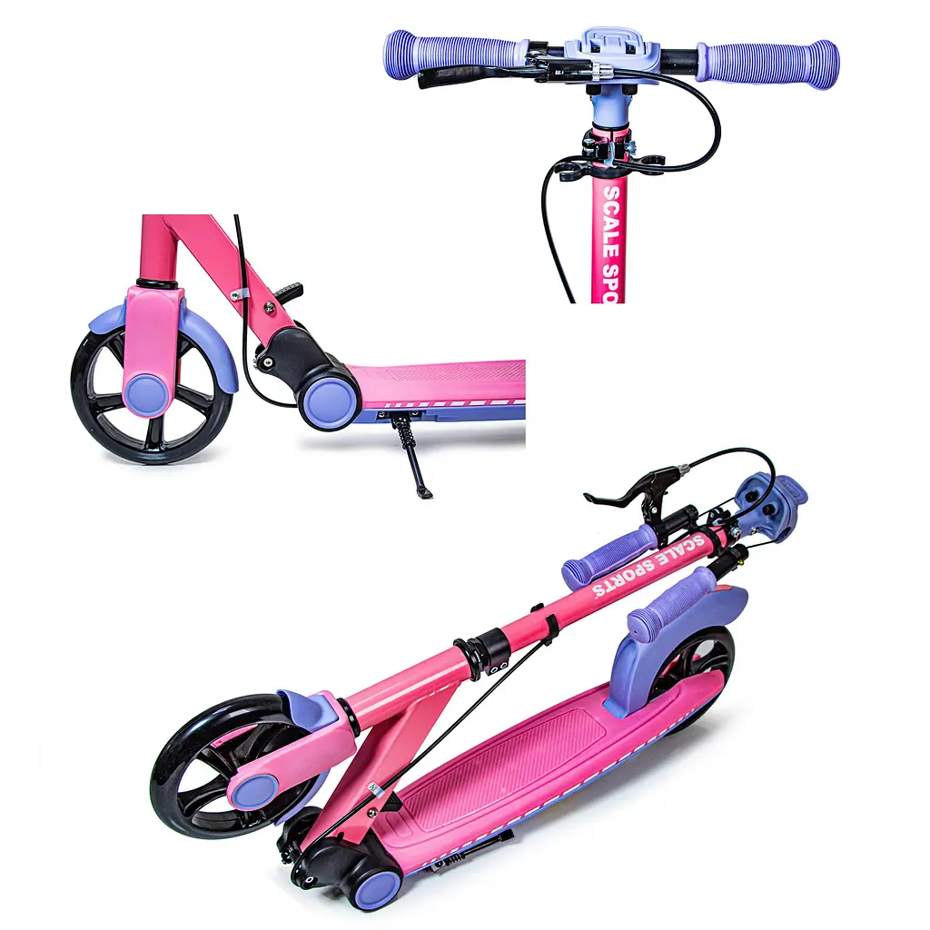 Самокат Scale Sports 51х12х82-97 см Рожево-фіолетовий 000231403 - фото 2