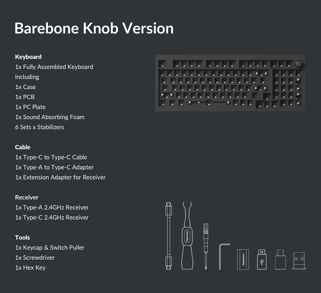 Клавіатура Keychron V5 Max Gateron Jupiter Brown Hot-Swap EN/UKR RGB Black (V5M-D3-UA) - фото 3