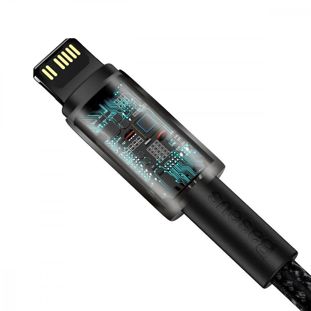 Кабель Baseus Tungsten Gold Fast Charging Type-C to Lightning PD 20W (1m) black (CATLWJ-01) - фото 7