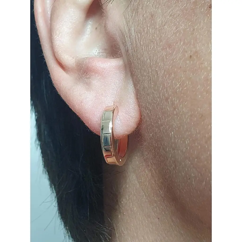 Золоті сережки-кільця Tango. 470331 - фото 2