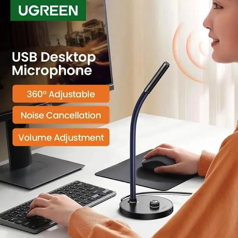 Настільний мікрофон UGREEN CM564 Desktop USB Microphone(UGR-90416), Black (UGR-90416) - фото 3