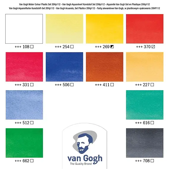 Набір акварельних фарб Van Gogh 12х10 мл+ пензлик Royal Talens (8712079048853) - фото 4