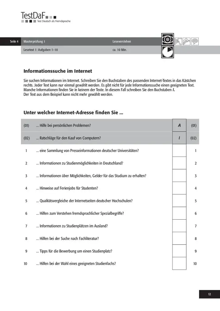 TestDaF Musterprüfung 1. Heft mit Audio-CD - фото 11
