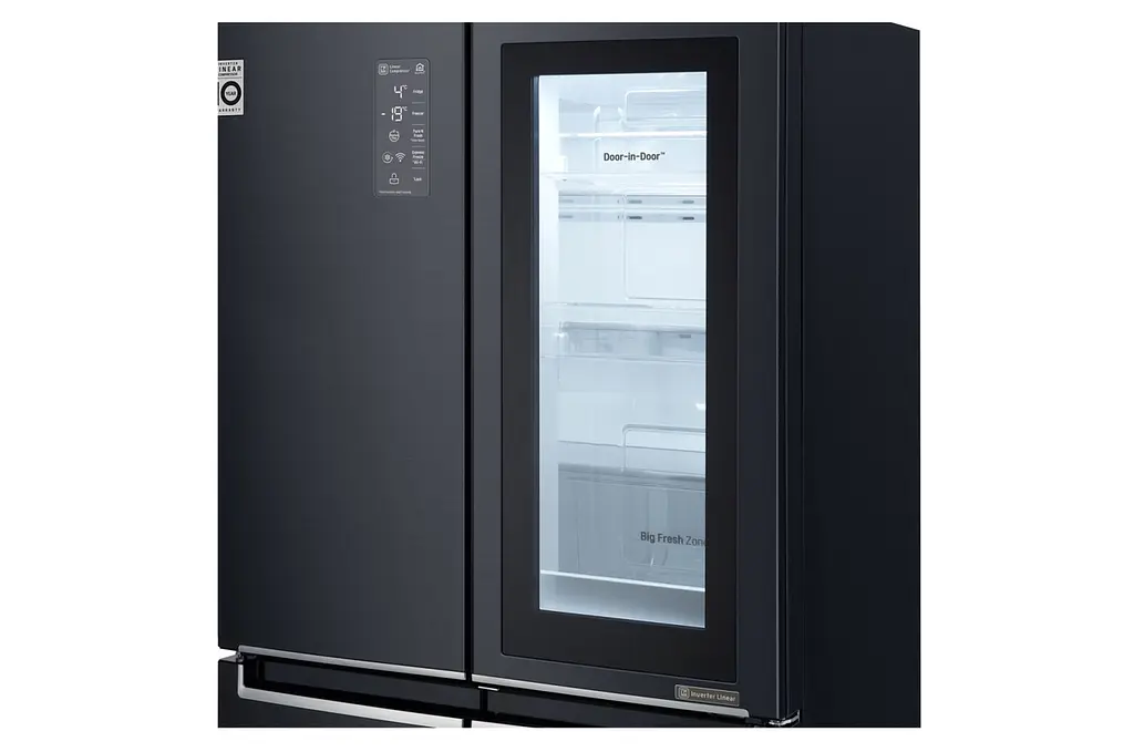 Холодильник Multy Doors LG GC-Q22FTBKL 179х73х84см 4 двері холодильне відділення 315 л морозильне відділення 143 л A+,NF Чорний матовий (GC-Q22FTBKL) - фото 6