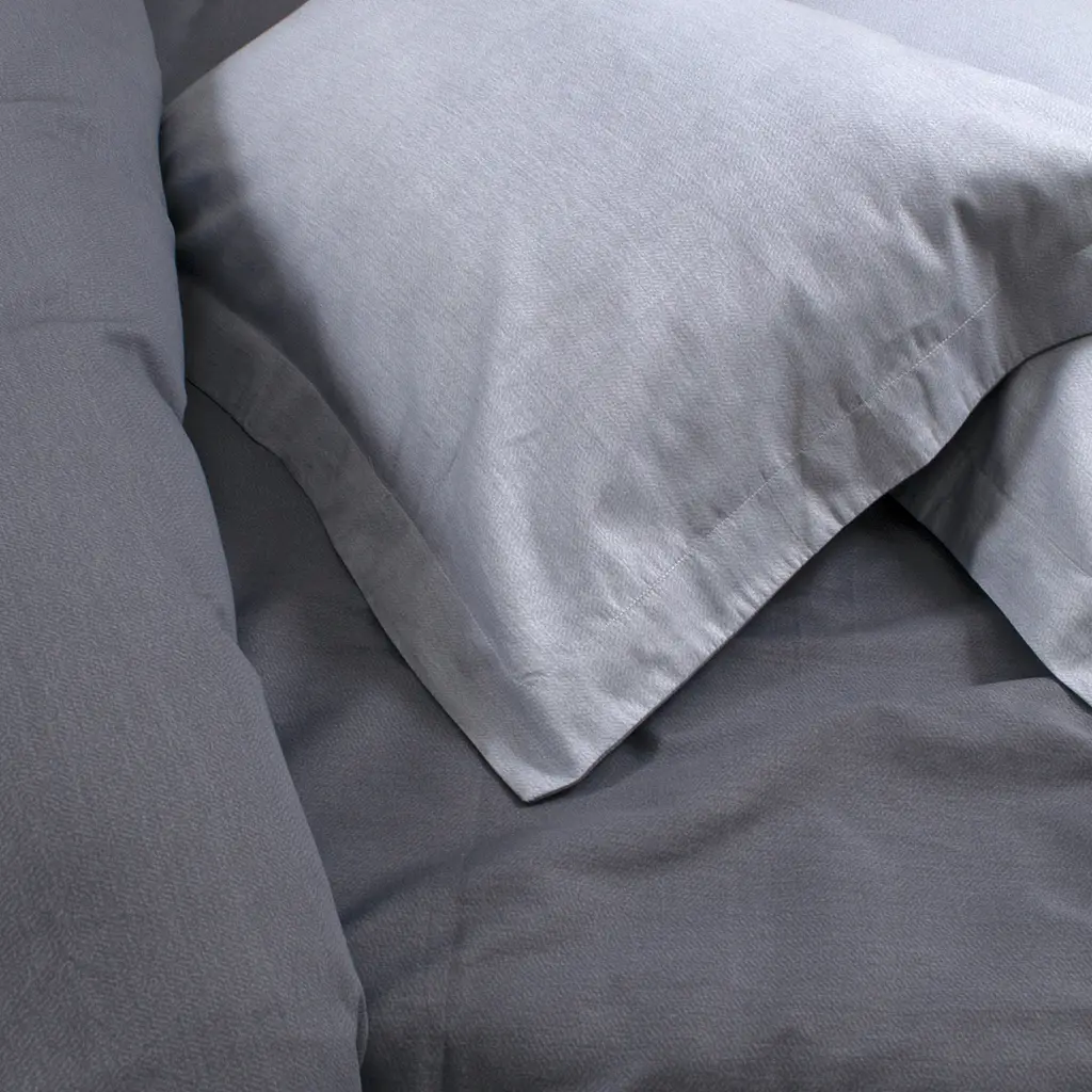 Постельное белье сатин premium Lotus Home - Basic темно-серый семейный - фото 3