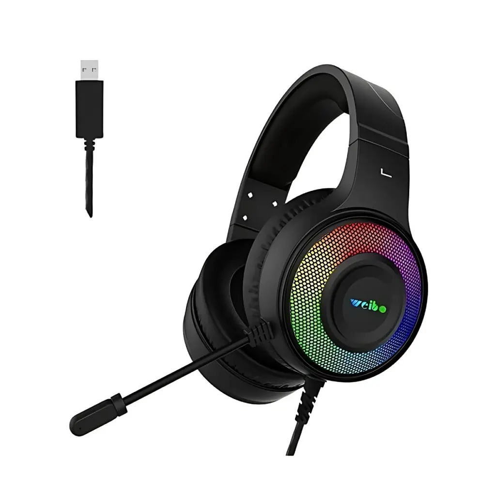 Гарнитура Weibo G50 игровая с накладными ушами и USB-разъемом - фото 2