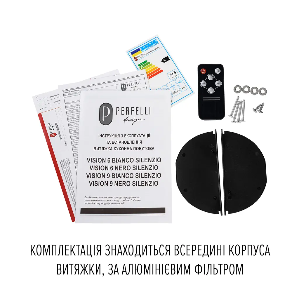 Витяжка повновбудована PERFELLI DESIGN VISION 9 BIANCO SILENZIO - фото 16