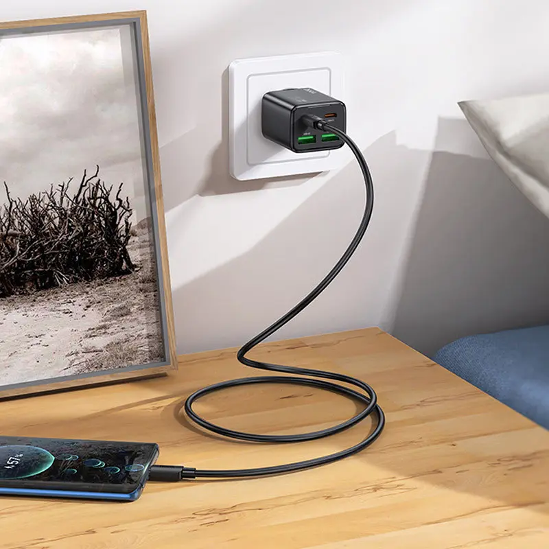 МЗП Hoco N55 Fundador PD20W four-port (2USB-A/2C) Black - фото 6