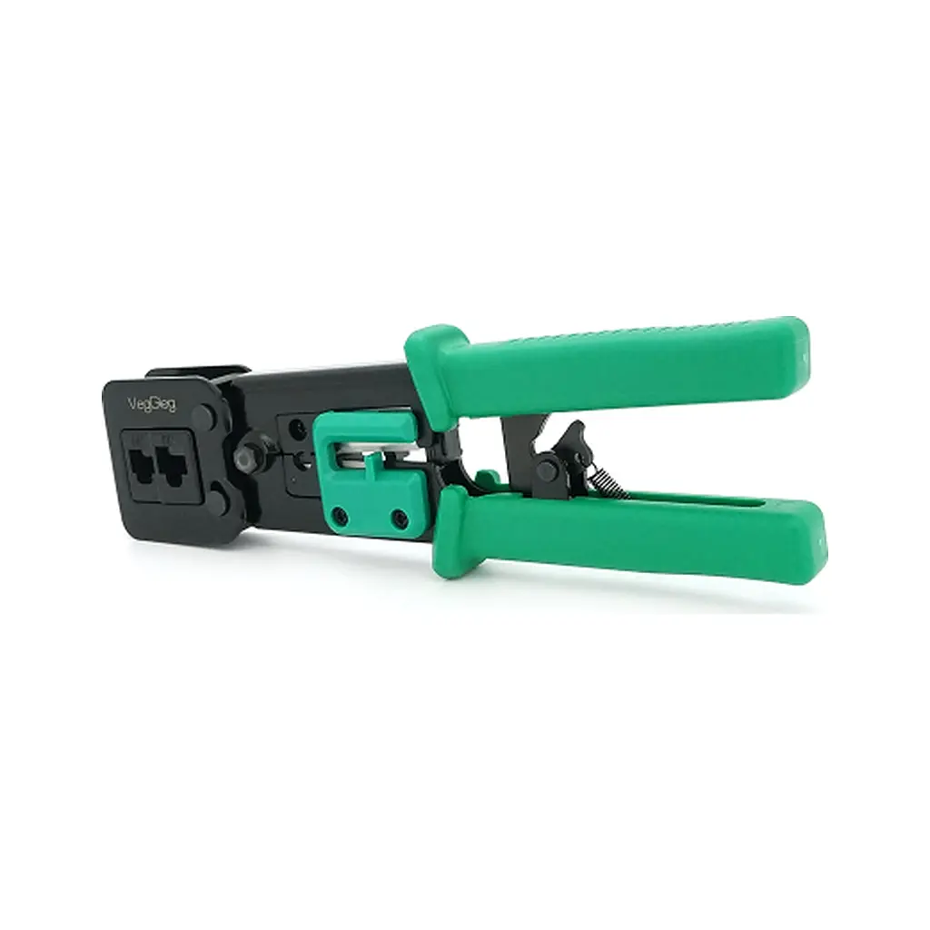 Інструмент Voltronic VegGieg V-E113, для обтиску RJ-45 (8P8C) та RJ-12/11 (6P6C), 4P4C, чорний/зелений, Q10 (V-E113) - фото 3