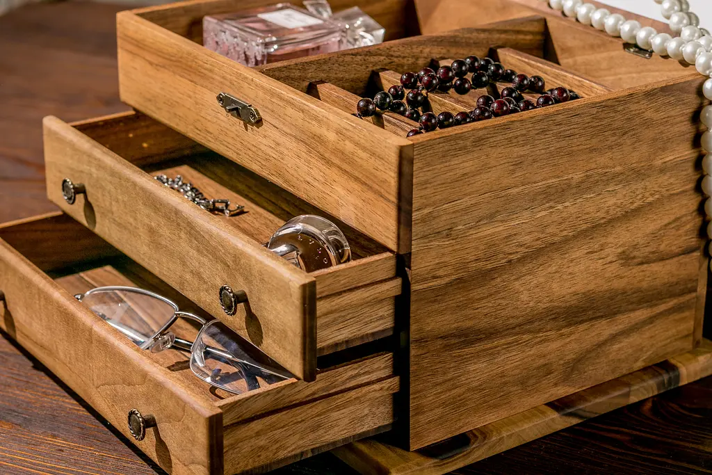 Женская шкатулка для украшений EcoWalnut с зеркалом (EB-8) - фото 5