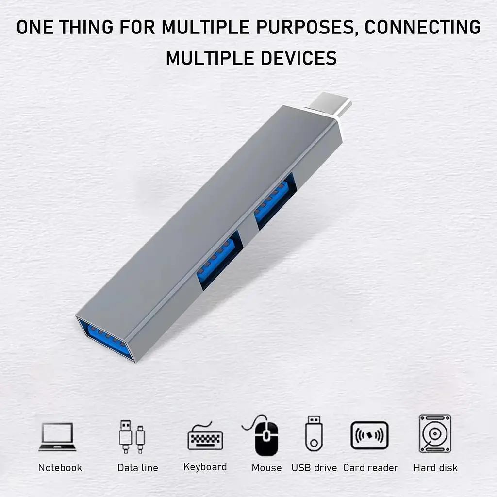Адаптер перехідник GT Type-C 3.1 на USB 3.0 Темно-сірий (С051249) - фото 4