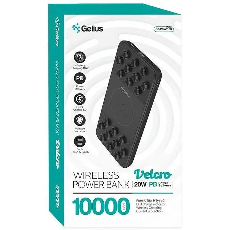 Портативна батарея Gelius Pro Velcro GP-PBW1120 10000 mAh Black - фото 4