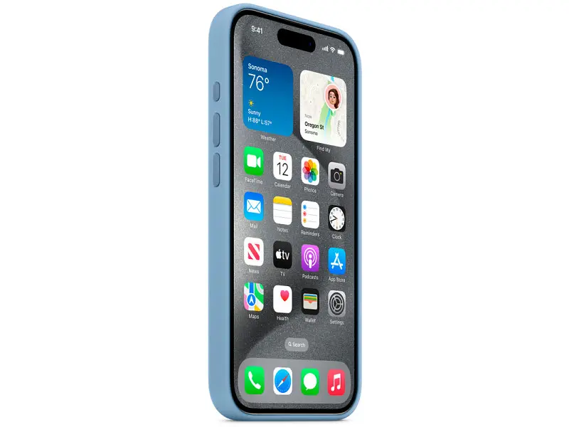 Чохол для смартфона Apple iPhone 15 Pro Silicone Case with MagSafe - Winter Blue (MT1L3) - фото 6