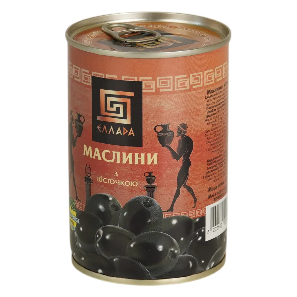 Уцінка. Маслини Ellada чорні з кісточкою 420 г (873889)  - фото 2