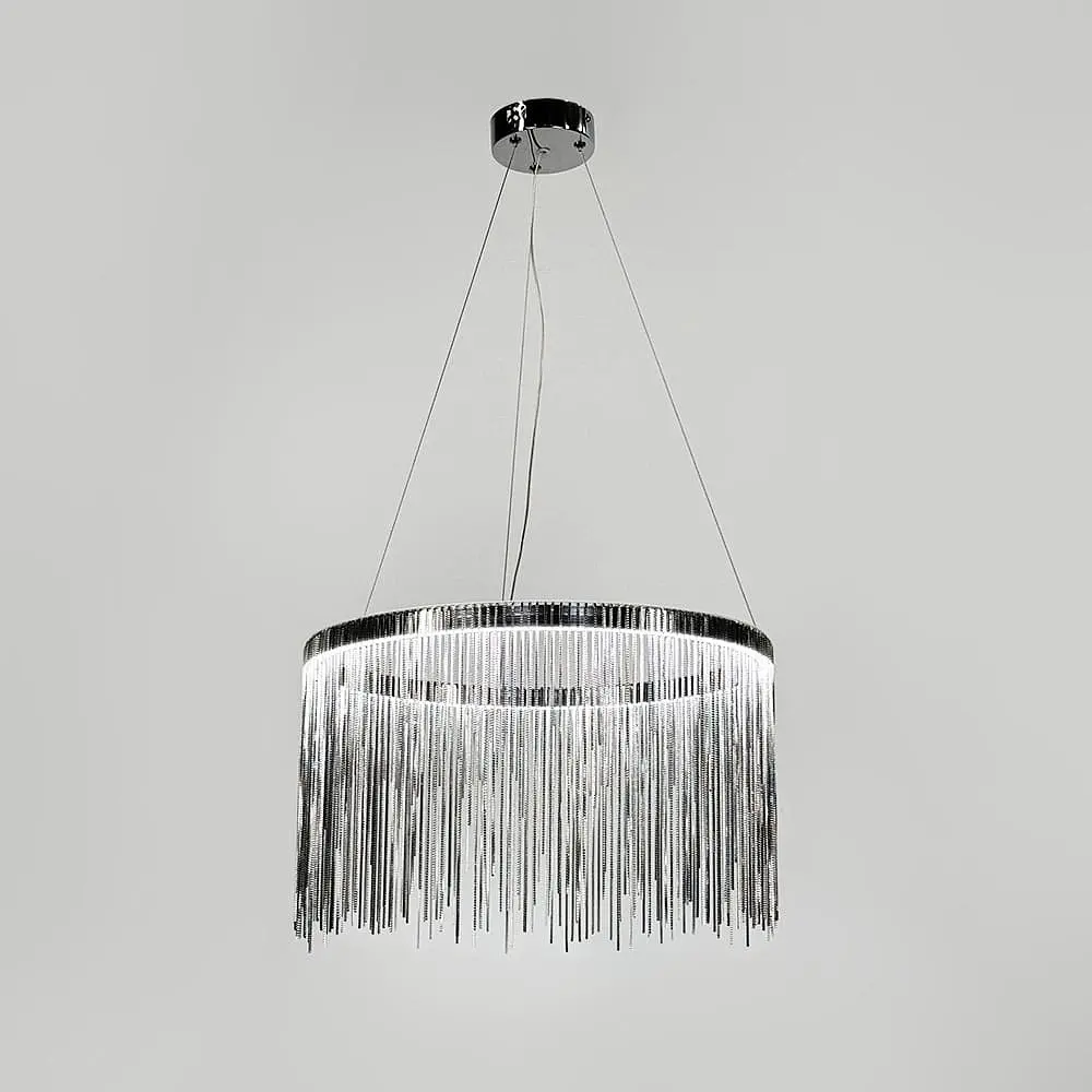 Хромированная люстра с цепочками Ø 50 см Ст. SP 07-500 Line F - фото 8