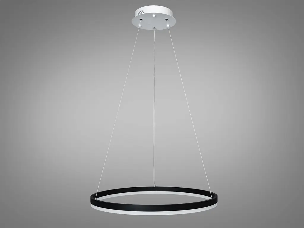 Люстра стельова LED Diasha D8174-600BK mmer D8174-600BK, 42W, чорний метал, для коридору, вітальні, кухні - фото 3