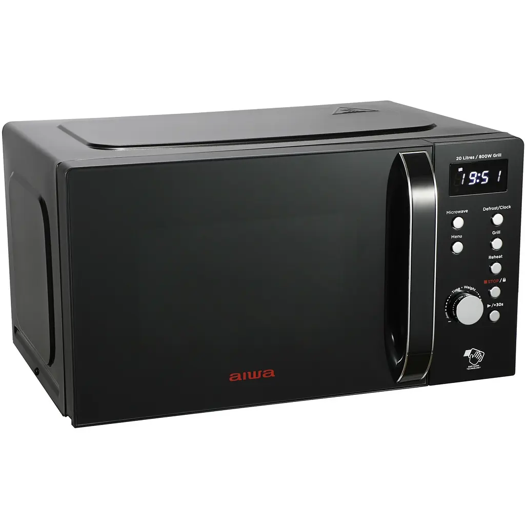 Мікрохвильова піч AIWA NAMICOOK CRYSTAL20 MW-202DG BK 20л/700Вт/гриль/ Child LOCK/чорна - фото 2