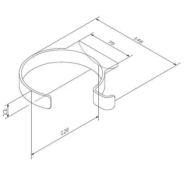 Тримач для фена Am.Pm Inspire 2.0 хром A50A32300, Хром - фото 7