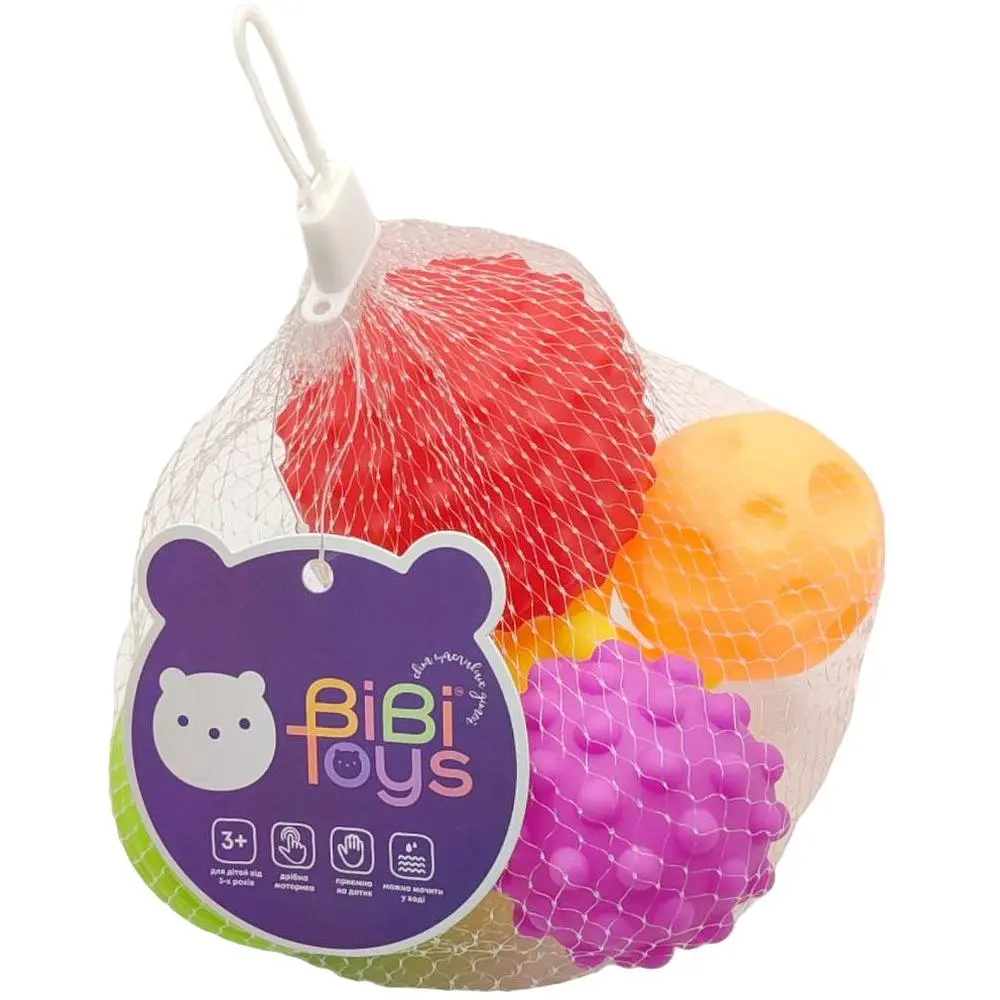 Набір тактильних м'ячиків Bibi Toys сенсорні 6 шт. (760950BT) - фото 3