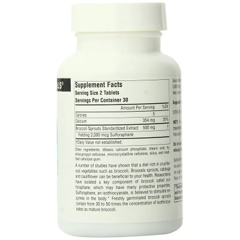Трави Source Naturals Екстракт Брокколі 250 мг, 60 таблеток (SNS-01104) - фото 2