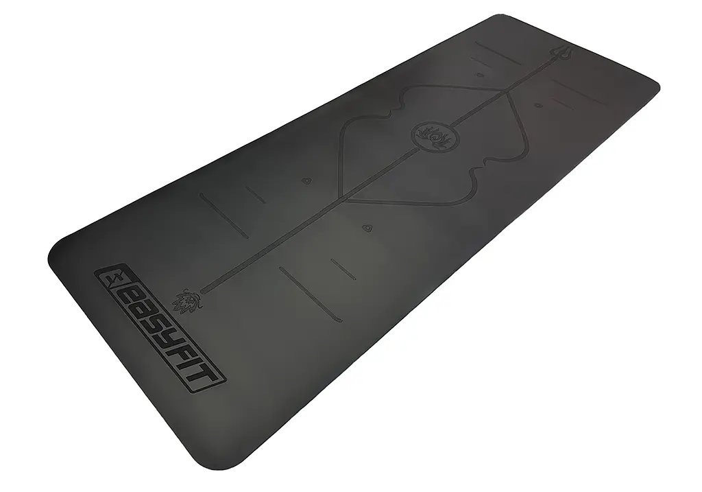 Профессиональный коврик для йоги Pro каучук 5 мм Черный EasyFit fit0025092 - фото 2