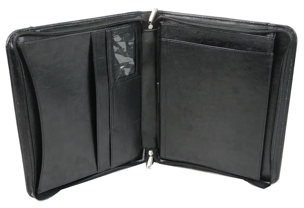 Папка-портфель Exclusive 718800 з двома ручками екошкіра A4 35,5х28х4,5 см Чорний - фото 5