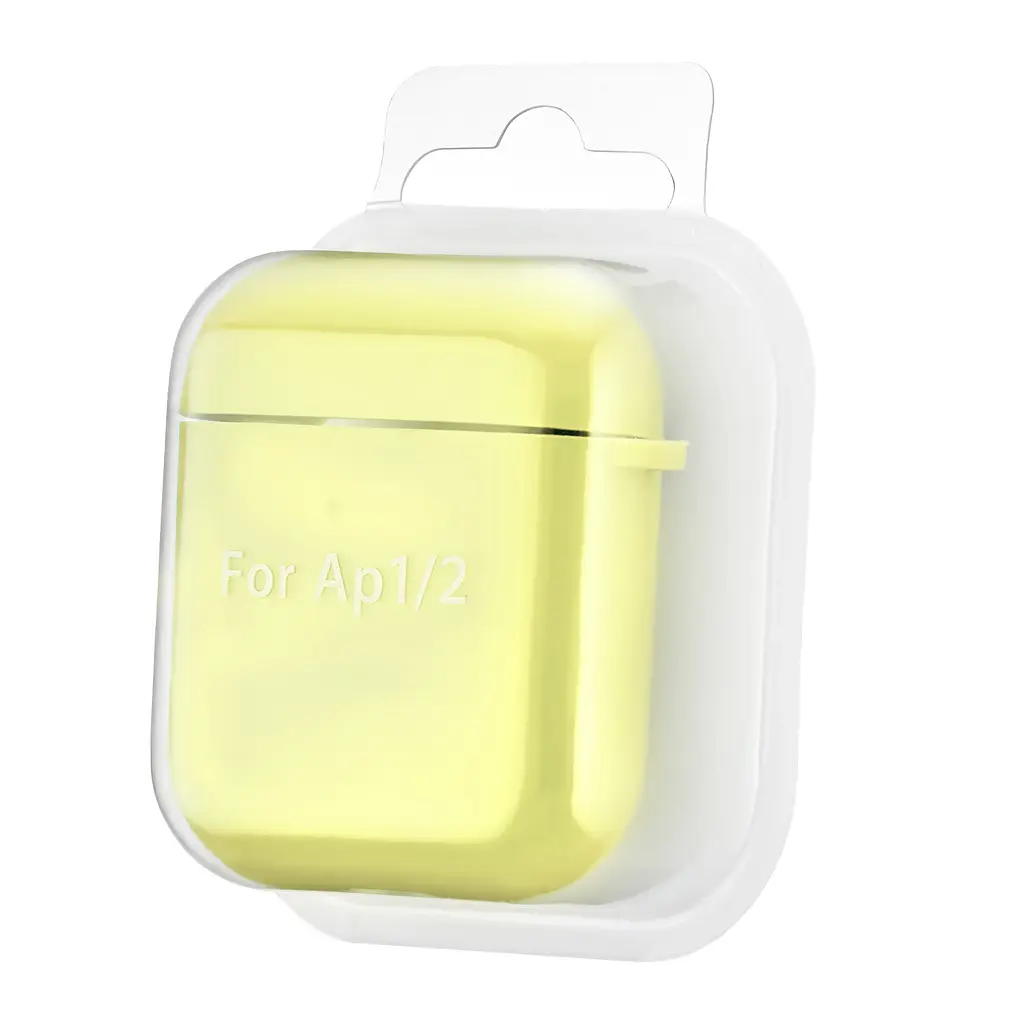 Чохол Silicone Case 2,5mm with microfiber for AirPods 1/2 Shiny Yellow - фото 2