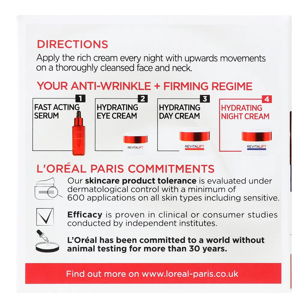 Ночной крем-уход для лица L'Oreal Paris Revitalift Восстанавливающий кожу лица, 50 мл - фото 4