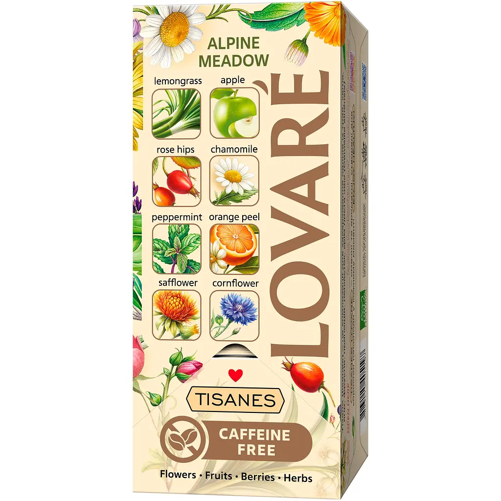 Чай Lovare Tisanes Alpine Meadow бленд трав'яного чаю з плодами та квітами 36 г (24 шт. х 1.5 г) - фото 2