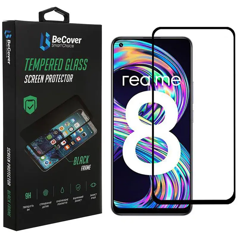 Скло захисне BeCover Realme 8 Black (706657) - фото 4