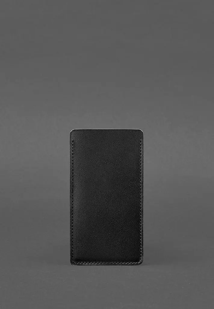 Шкіряний чохол для iPhone 13 Чорний Краст BlankNote - фото 2