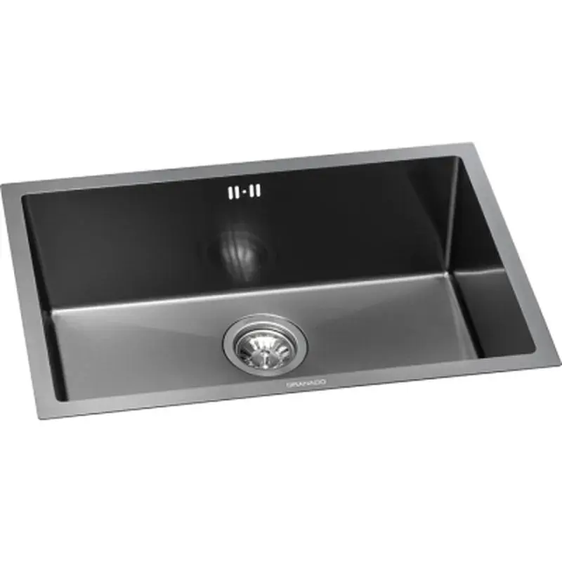 Мийка кухонна GRANADO Under top L STEEL S201 black (GS09201B) - фото 2