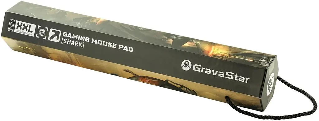 Ігрова поверхня GravaStar SHARK XL (900х450х3мм) Black (GSA8_MPD_SHARK) - фото 4