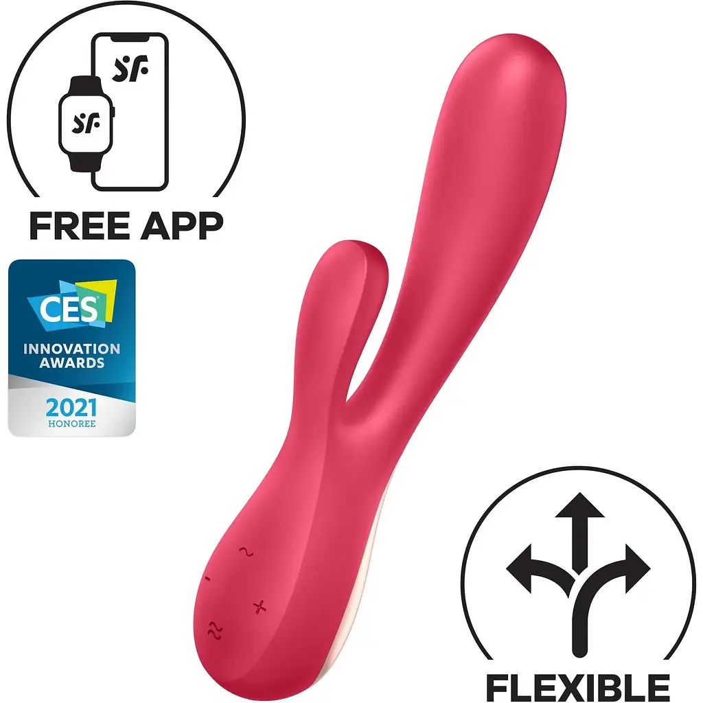 Смарт вібратор-кролик Satisfyer Mono Flex Red - фото 3
