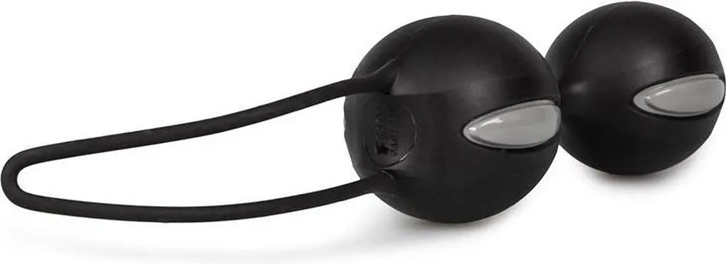 Fun Factory Smartballs Duo вагінальні кульки, 9.5х3.6 см (чорний з сірим) Fun Factory kl3400840081 98468 - фото 4