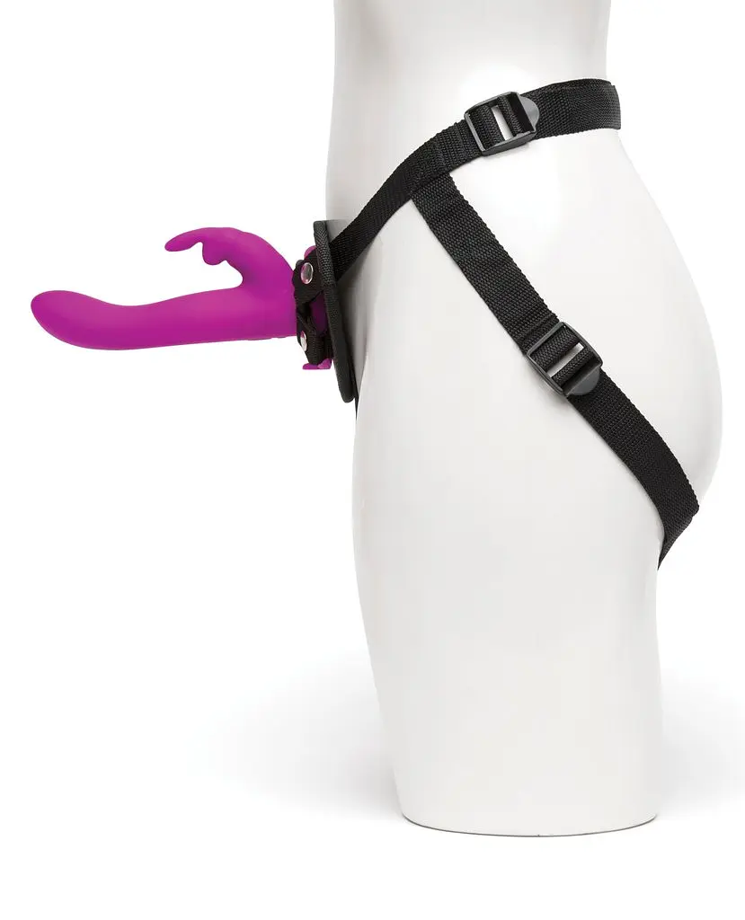 Страпон з вібратором кроликом, 12.7х3.2 см Happy Rabbit Vibrating Strap-On Harness Set - фото 2