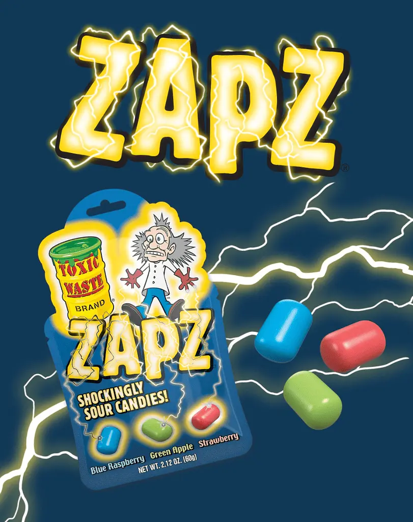 Кислі цукерки Toxic Waste Zapz Shockingly Sour Candies 60г - фото 2