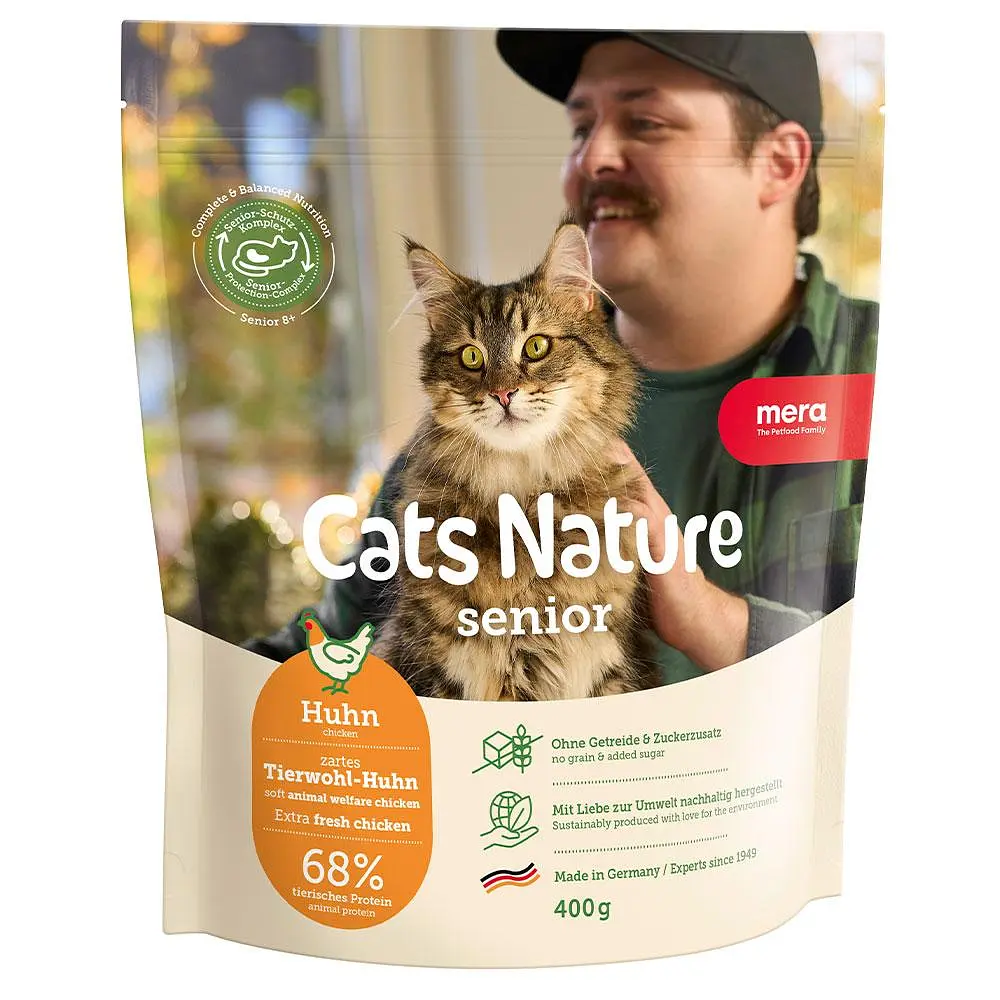 Сухий корм для котів похилого віку Mera Cats Nature Senior Chiken (Huhn) з куркою 400 г