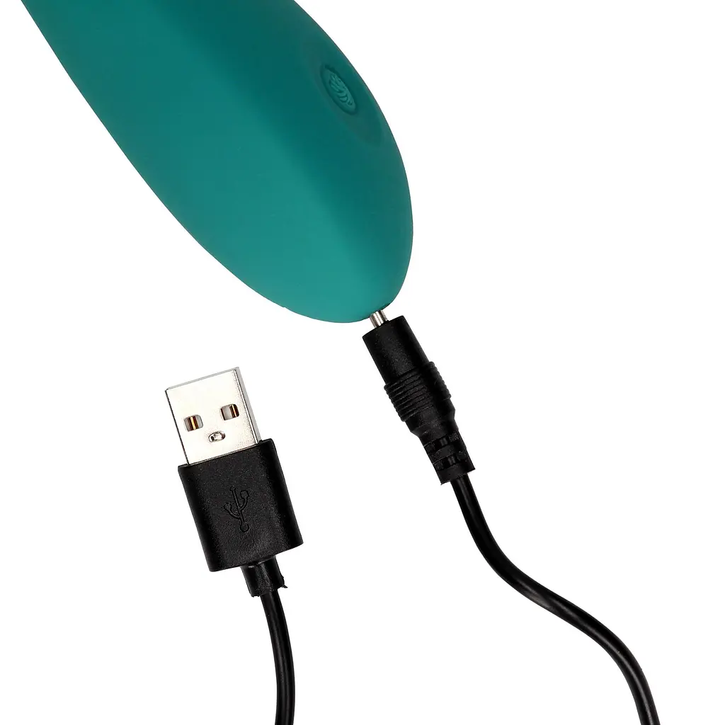 Вібратор Loveline G-Spot With Bead 21.6 см зелений - фото 8