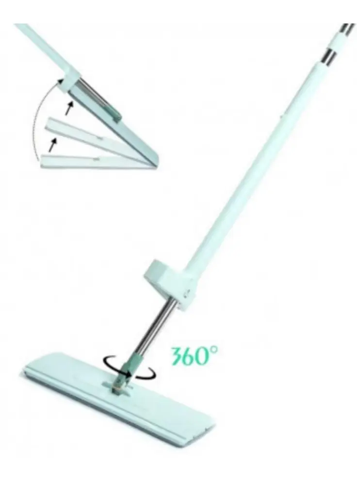 Швабра миюча Good Idea Spin Mop з віджимом 360 для миття підлог з мікрофіброю 120х35х11 см Бірюзовий - фото 3